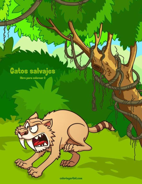 Gatos salvajes libro para colorear 2 (Spanish Edition)