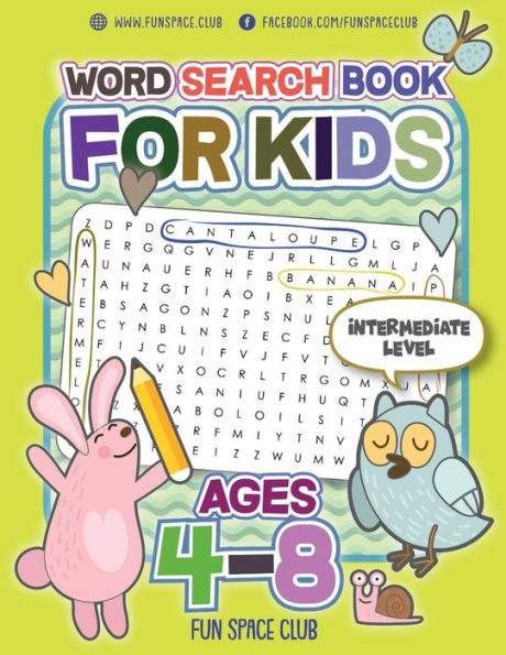 Word Search Books For Kids Ages 4-8 : Circle A Word Puzzle Books Word Search For Kids Ages 4-8 Grade Level Preschool, Kindergarten - 3