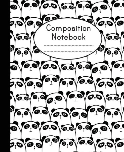 Composition Notebook: Cute Panda Pattern | College Ruled | Notebook For Kids, School Notebook (School Notebook College Ruled)