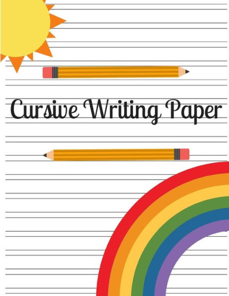 Cursive Writing Paper - 9781718030626