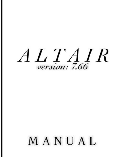 Altair - Manual: Manual para Altair Ver. 7,66