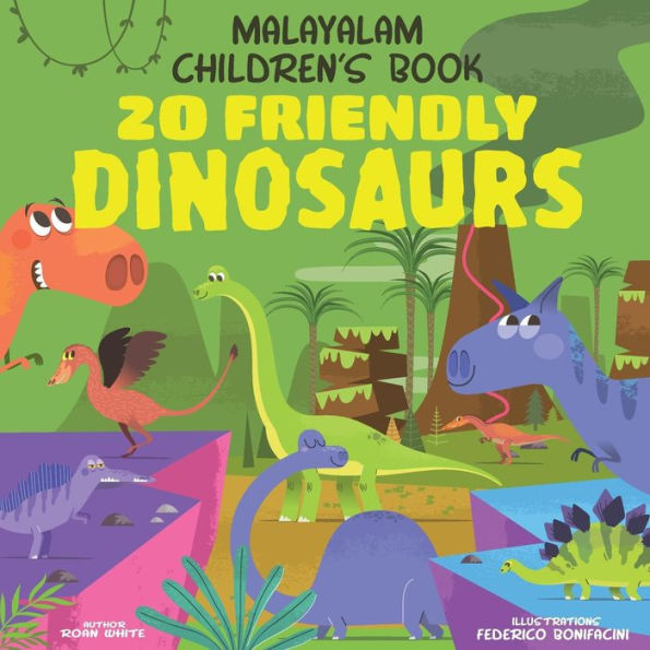 Malayalam Children's Book : 20 Friendly Dinosaurs