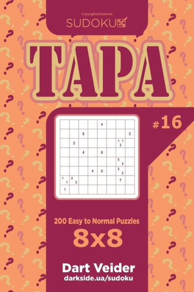 Sudoku Tapa - 200 Easy To Normal Puzzles 8X8