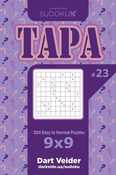 Sudoku Tapa - 200 Easy To Normal Puzzles 9X9