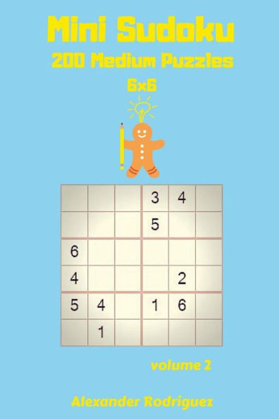 Mini Sudoku Puzzles -200 Medium 6X6