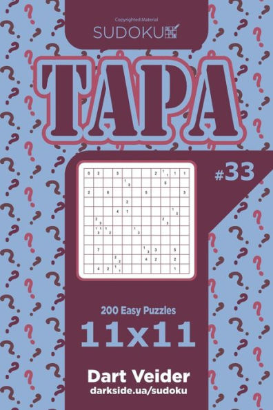 Sudoku Tapa - 200 Easy Puzzles 11X11