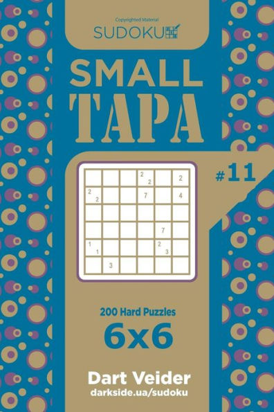Sudoku Small Tapa - 200 Hard Puzzles 6X6