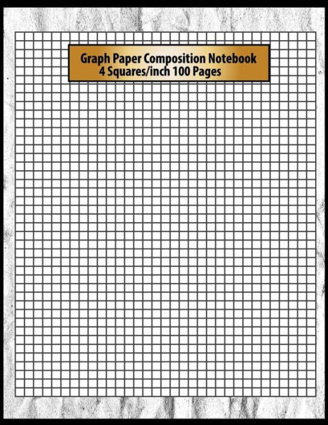 Graph Paper Composition Notebook: 4 Squares Per Inch 100 Pages Perfect Artists Drawing Activities Notebook 8.5 x 11 inch Double-sided.