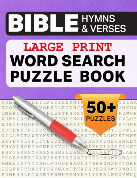 Large Print Word Search Puzzle Book Bible Verses And Hymns: Brain-boosting fun and entertainment for seniors, adults, and kids. (Wood Search Puzzle Books)