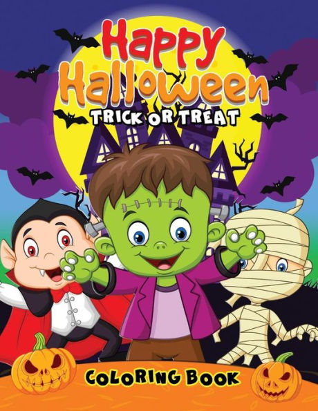 Happy Halloween Coloring Book: Easy and Fun Activity Book for Kids