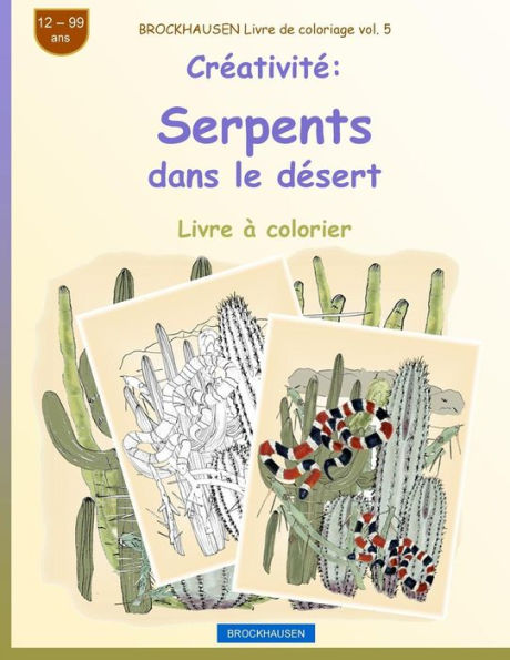 BROCKHAUSEN Livre de coloriage vol. 5 - Créativité: Serpents dans le désert (Livre à colorier Créativité) (French Edition)