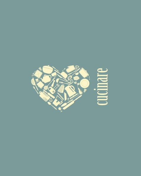 Cucinare: libro di ricette personalizzato per migliorare la propria organizzazione – 100 pagine vuote, citazioni e tabelle per le ricette [ca 20 x 25 cm / Blu] (Italian Edition)