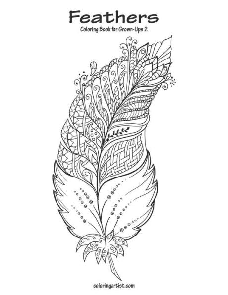 Feathers Coloring Book for Grown-Ups 2