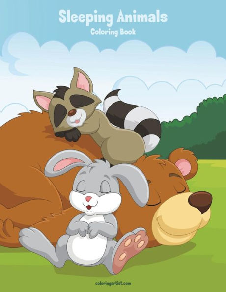 Sleeping Animals Coloring Book 1