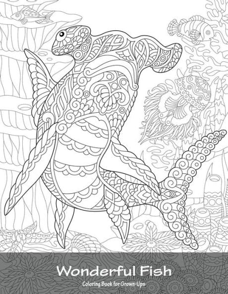 Wonderful Fish Coloring Book For Grown-Ups 1