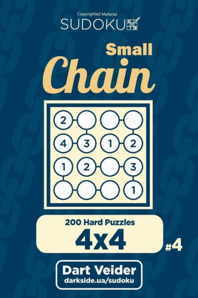 Small Chain Sudoku - 200 Hard Puzzles 4X4