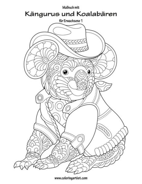 Malbuch Mit Kängurus Und Koalabären Für Erwachsene 1