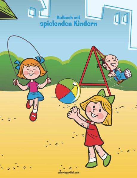 Malbuch Mit Spielenden Kindern 1