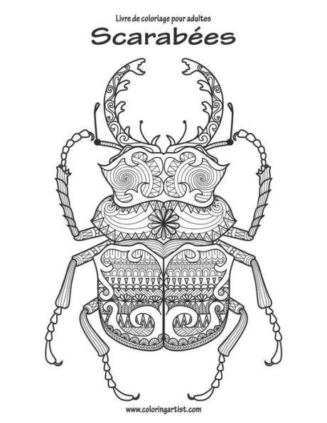 Livre De Coloriage Pour Adultes Scarabées 1