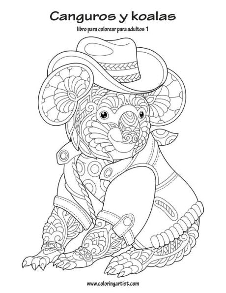 Canguros y koalas libro para colorear para adultos 1 (Spanish Edition)