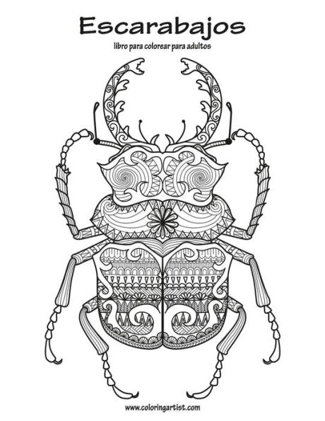 Escarabajos libro para colorear para adultos 1 (Spanish Edition)