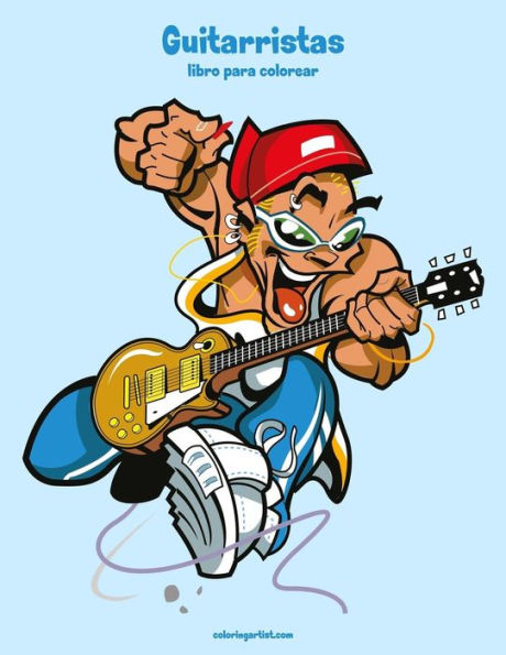 Guitarristas libro para colorear 1 (Spanish Edition)