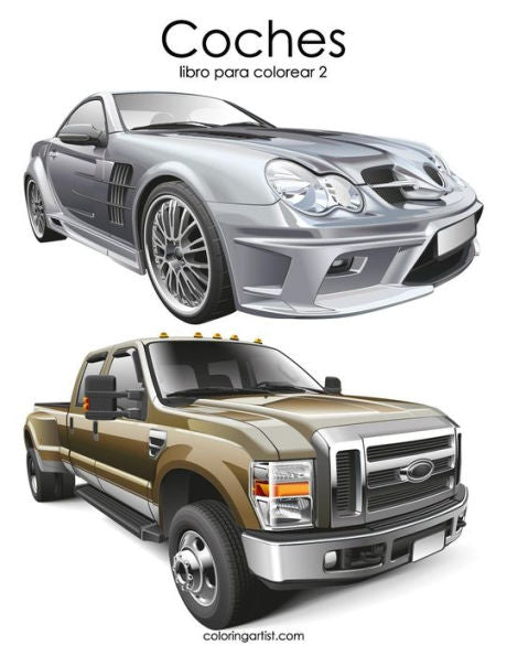 Coches libro para colorear 2 (Spanish Edition)