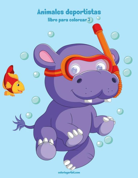 Animales deportistas libro para colorear 3 (Spanish Edition)