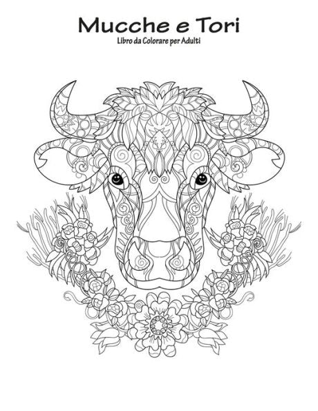 Mucche E Tori Libro Da Colorare Per Adulti 1