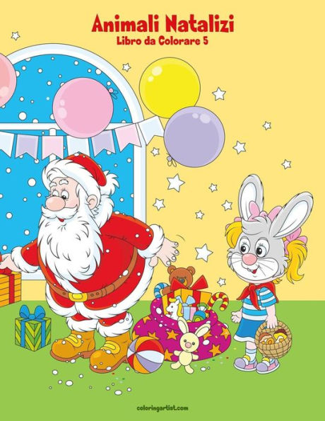 Animali Natalizi Libro da Colorare 5 (Italian Edition)
