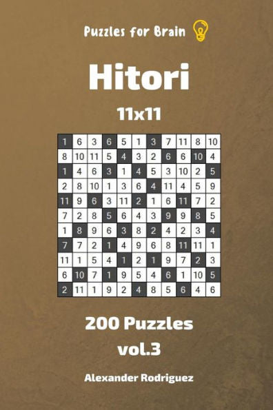 Puzzles For Brain - Hitori 200 Puzzles 11X11