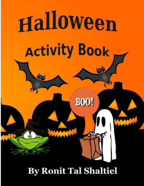 Halloween activity book: Coloring, counting, mazes and hidden words game-for kids. (Holiday Book for kids)