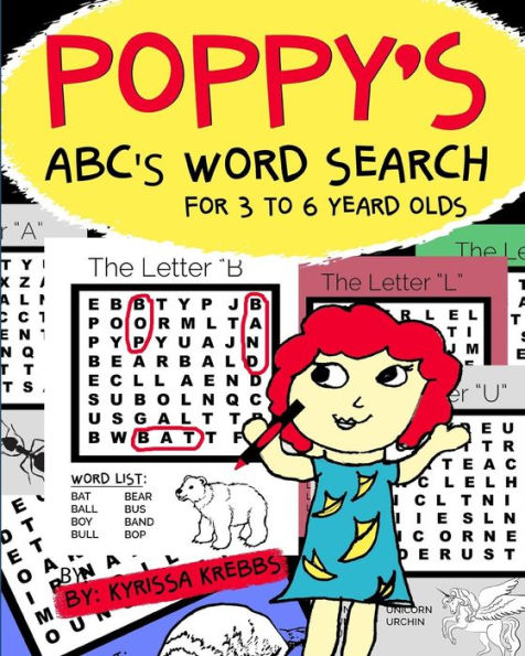 Poppy's Abc's Word Search For 3 To 6 Year Olds