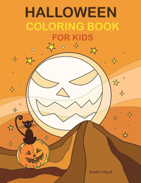 Halloween Coloring Book for Kids: Large Print Coloring Activity Book for Children and Seniors