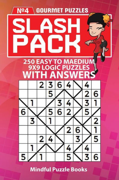 Slash Pack : 250 Easy To Medium 9X9 Logic Puzzles With Answers