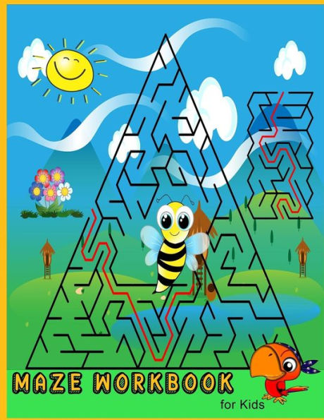 Maze Workbook For Kids : Activity Book For Children Age 4-8 , Game Book