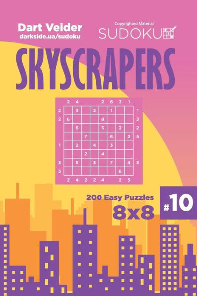 Sudoku Skyscrapers - 200 Easy Puzzles 8X8