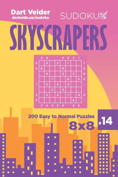 Sudoku Skyscrapers - 200 Easy To Normal Puzzles 8X8