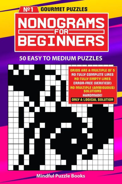 Nonograms For Beginners : 50 Easy To Medium Puzzles