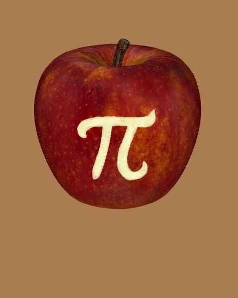 Apple Pi: Graph Paper for Math Students Teachers Professors | 4 Square to 1 Inch Grey Graph Paper | 150 pages 8x10