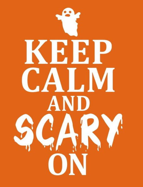 Ghost Keep Calm Hexagonal Composition Notebook: Hexagon Paper .5 per side (7.44 X 9.69) Keep Calm and Scary On Hex Grid Mapping Book
