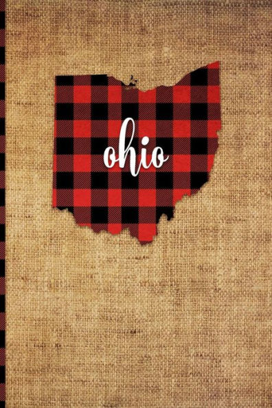 Ohio : 6 X 9 | 108 Pages: Buffalo Plaid Ohio State Silhouette Hand Lettering Cursive Script Design On Soft Matte Cover | Notebook, Diary, Composition Book For Fans Of The Buckeye State In Columbus, Cincinnati, Cleveland And Lake Erie