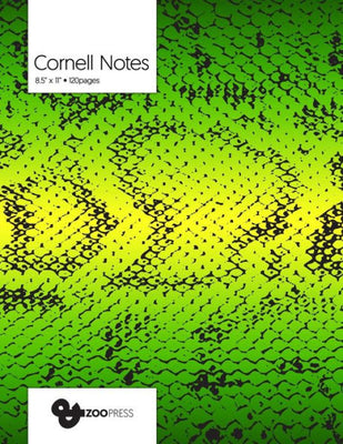 Cornell Notes : Snake Skin Cover - Best Note Taking System for Students, Writers, Conferences. Cornell Notes Notebook. Large 8. 5 X 11 , 120 Pages. College Note Taking Paper, School Supplies