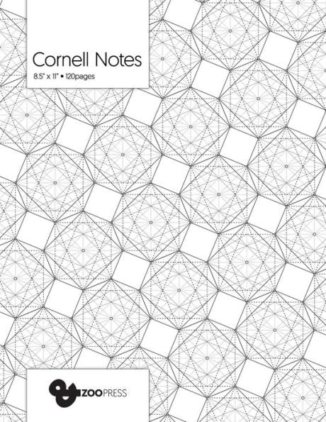 Cornell Notes : Geometric Octagonal Patterns Cover - Best Note Taking System for Students, Writers, Conferences. Cornell Notes Notebook. Large 8. 5 X 11 , 120 Pages. College Note Taking Paper, School Supplies