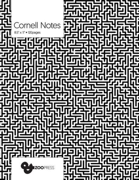 Cornell Notes : Maze Cover - Best Note Taking System for Students, Writers, Conferences. Cornell Notes Notebook. Large 8. 5 X 11 , 120 Pages. College Note Taking Paper, School Supplies