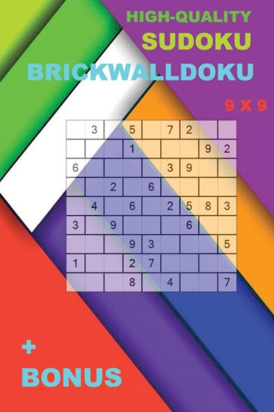 High-quality sudoku - BrickWallDoku 9 x 9 + BONUS: 250 logical puzzles = 250 MEDIUM + prize 250 classic Killer Sudoku + Large Print + Solutions + Examples (PITSTOP Puzzle Bonus)