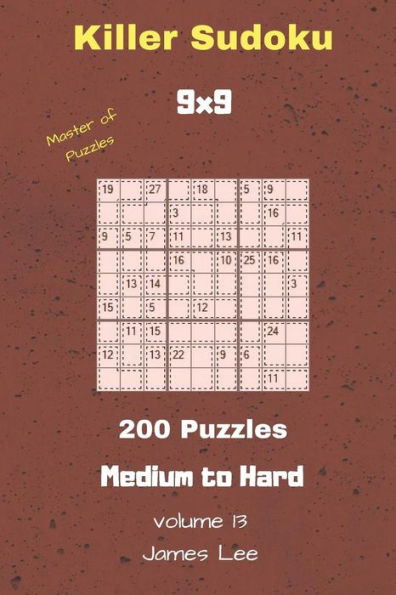 Master Of Puzzles - Killer Sudoku 200 Medium To Hard Puzzles 9X9