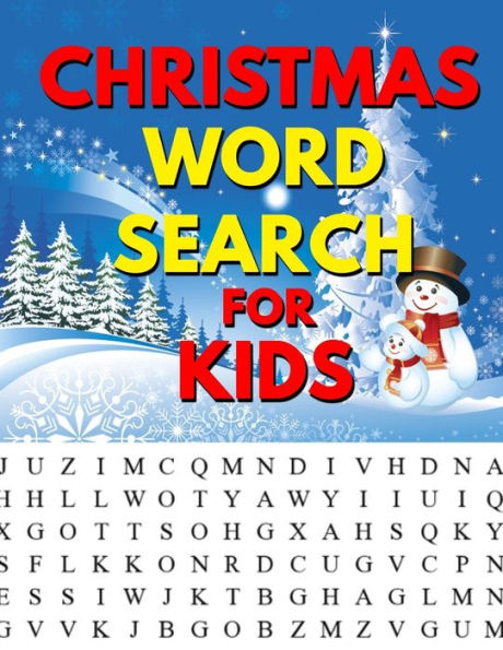 Christmas Word Search For Kids: A Holiday Fun & Easy Large Print Puzzle For Kids Christmas Coloring Pages For Relaxation