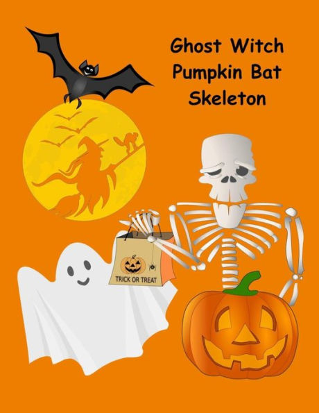 Ghost Witch Pumpkin Bat Skeleton: 130 Spooky Drawing & Writing Prompts for Kids (NannyChicks Books Drawing Series for Kids)