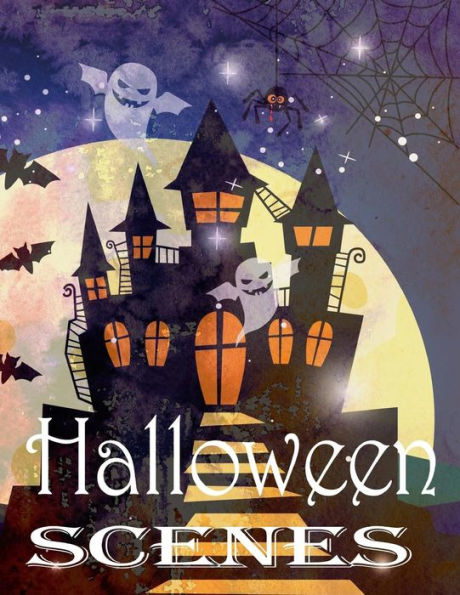 Halloween Scenes Coloring Book: Bootiful & Scary Halloween Coloring